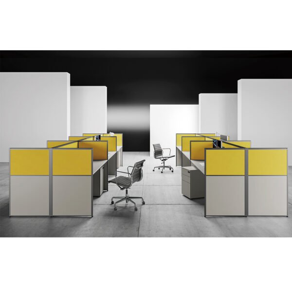 Office Furniture Partition Workstation Desks Long Shaped Call Center Cubicle Work Station Table - 图片 2