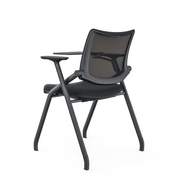 Folding Function Study Chair Training Students Black Folding Chair With Writing Board - 图片 2