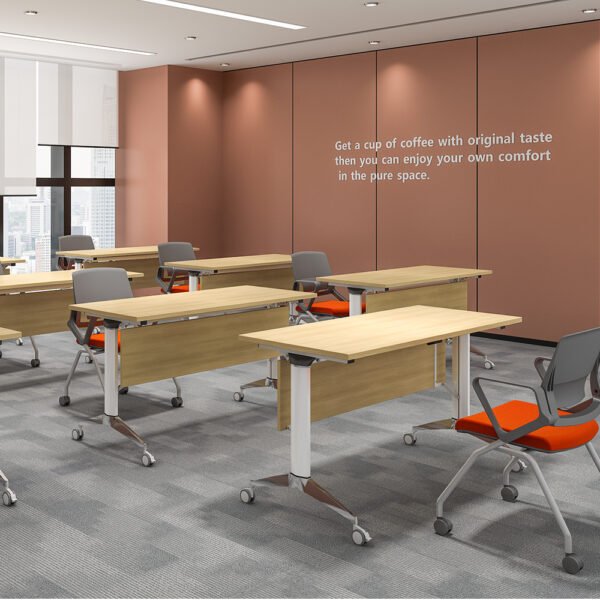 Movable Simple Steel Frame Folding Office Table - 图片 3