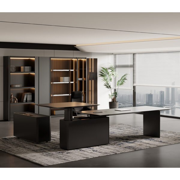Height Adjustable Desk Modern CEO OfficeTable Boss Executive Desk - 图片 3