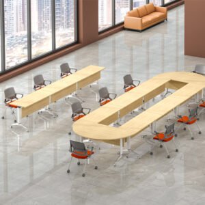 Movable Simple Steel Frame Folding Office Table