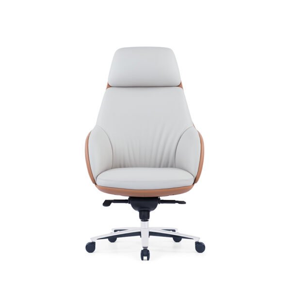 Executive PU Leather Conference Chair Mid Back Reclining Office Chair - 图片 3