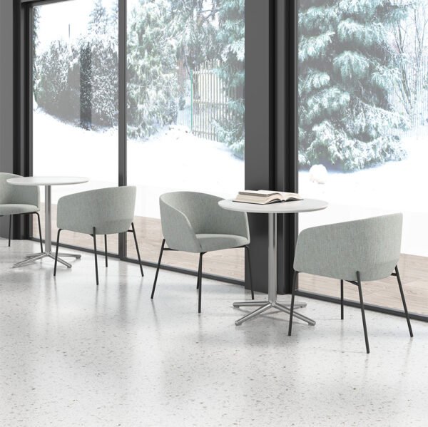 Hotel-Contemporary Style Leisure Chair Solid Stainless Steel Leg Leisure 1 Seater Round Lounge Chair - 图片 3