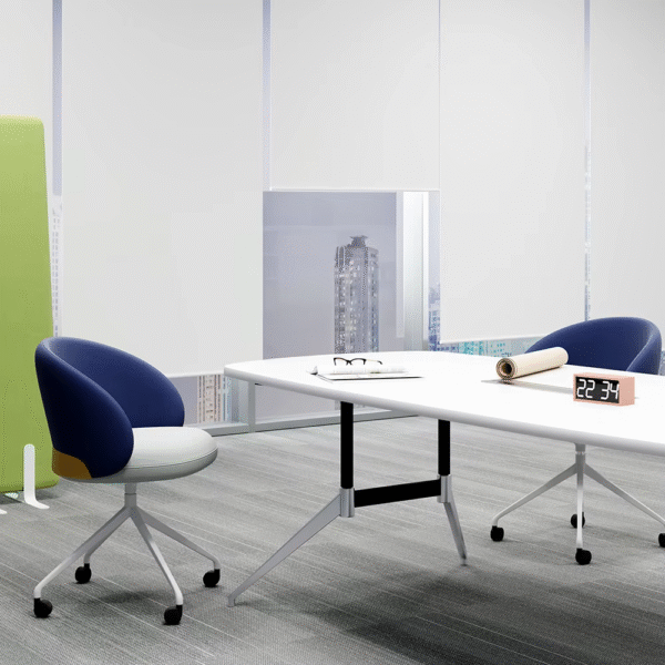 Factory Wholesale Simple Staff Workspace Conference Small Meeting Table Design Conference Chairs Meeting Furniture Set