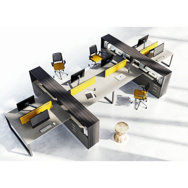 Customized High Grade Wooden Cubicle Work Station Office Furniture 2 4 6 Person - 图片 2