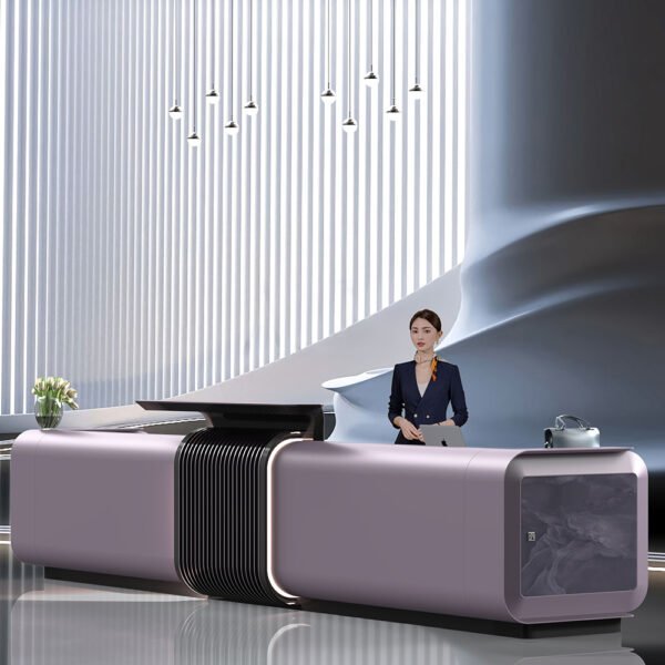 Hotel Modern Office Reception Lobby Big Desk Front Desk Reception Counter