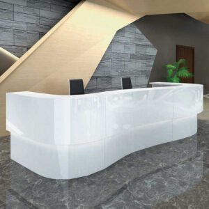 Cashier Service Consultation Desk Customizable Baked Enamel Reception Desk