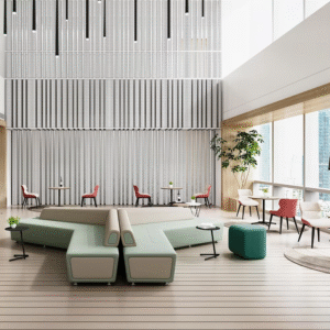 Modern Design Round Settee Lobby Sofa Conference Office Waiting Room Sofa Benches Furniture for Entrances