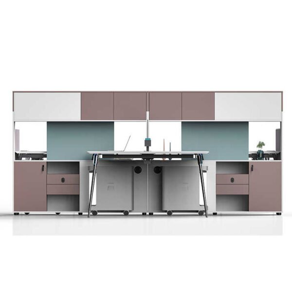 Modern Classy Home Modular Workstation Supplies Work Station Organizer Office Desk Luxury Executive Office Staff Table Partition - 图片 2