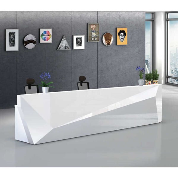 Cashier Service Consultation Desk Customizable Baked Enamel Reception Desk - 图片 5