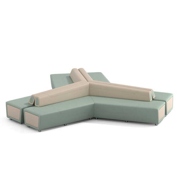 Modern Design Round Settee Lobby Sofa Conference Office Waiting Room Sofa Benches Furniture for Entrances - 图片 3