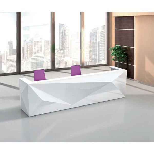 Cashier Service Consultation Desk Customizable Baked Enamel Reception Desk - 图片 2
