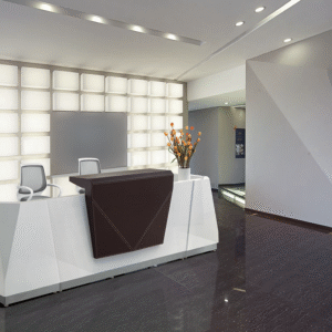 Beauty White Wooden Reception Counter Front Desk for Sale