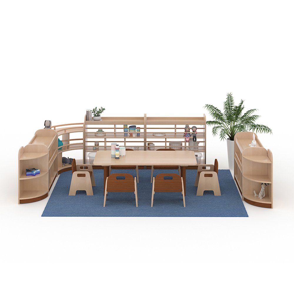 Montessori Kindergarten Cabinets Kids' Bookcase Storage Furniture - 图片 4