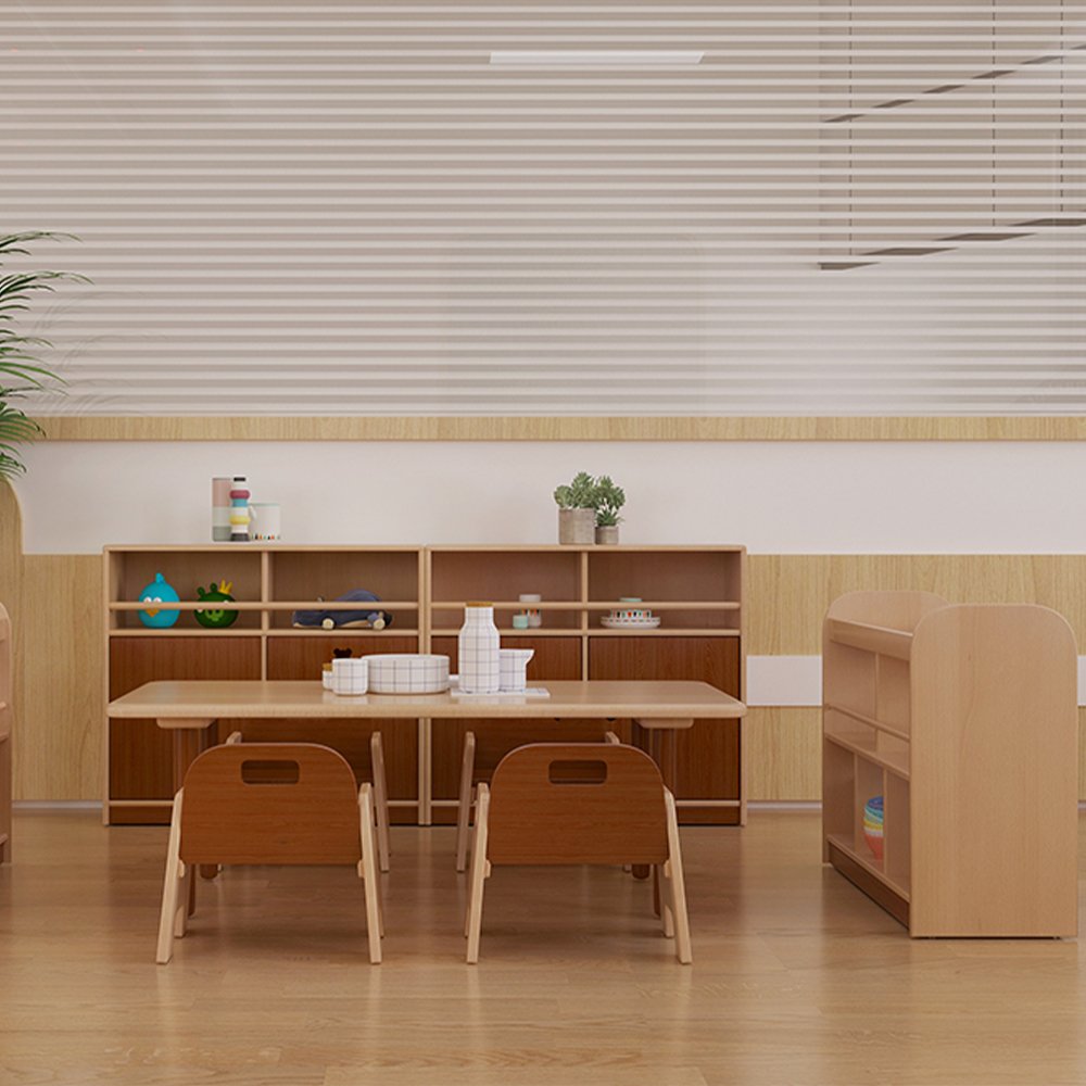 Montessori Kindergarten Cabinets Kids' Bookcase Storage Furniture - 图片 2