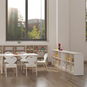 Solid Wood Daycare Puzzle Building Area Nursery School Kid Learning Classroom Table