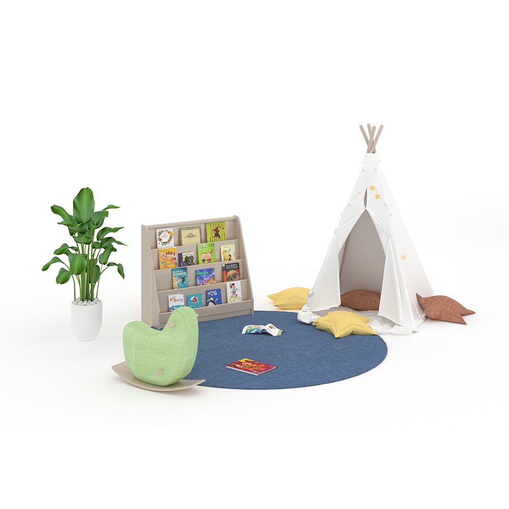 Montessori Daycare Preschool Quiet Reading Cube Activity Corner Floor Library - 图片 4