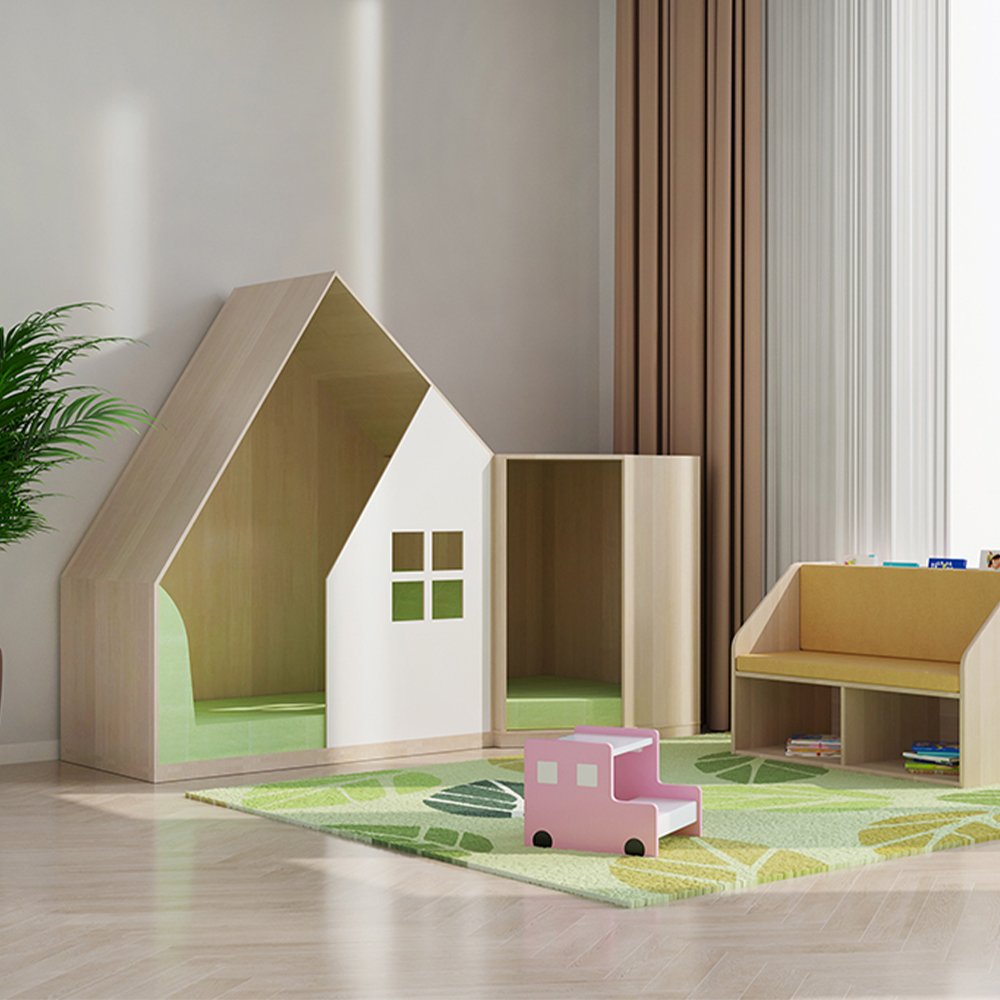 Montessori Daycare Preschool Quiet Reading Cube Activity Corner Floor Library - 图片 3